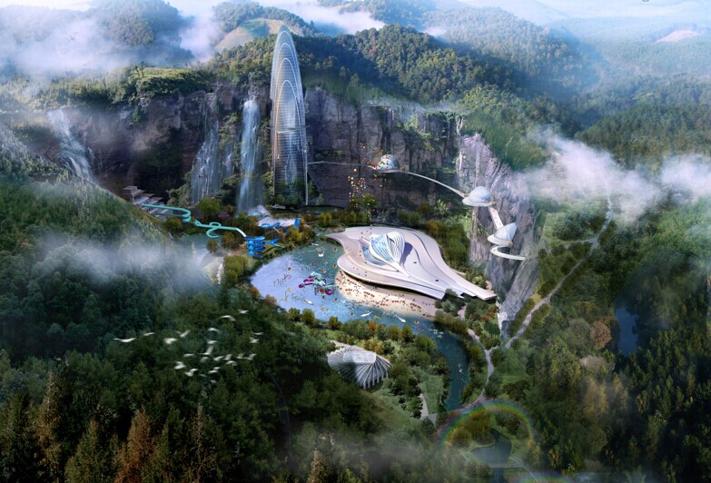 台州常乐寺寺庙设计及矿坑主题乐园